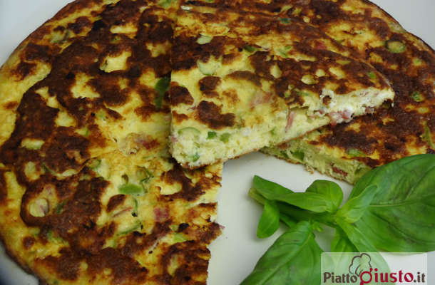 Frittata asparagi,ricotta e speck