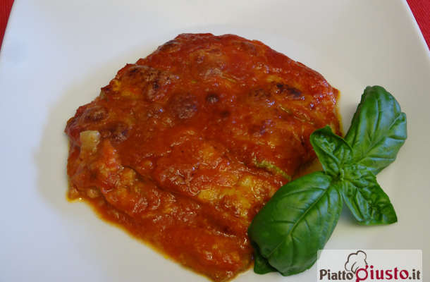 Parmigiana di zucchine fritte