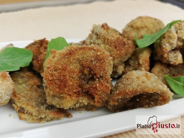 Funghi impanati al forno